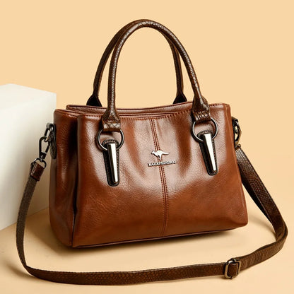 Premium Full-Grain Leather Classic Organizer Bag With Adjustable Strap 10110240653658-1