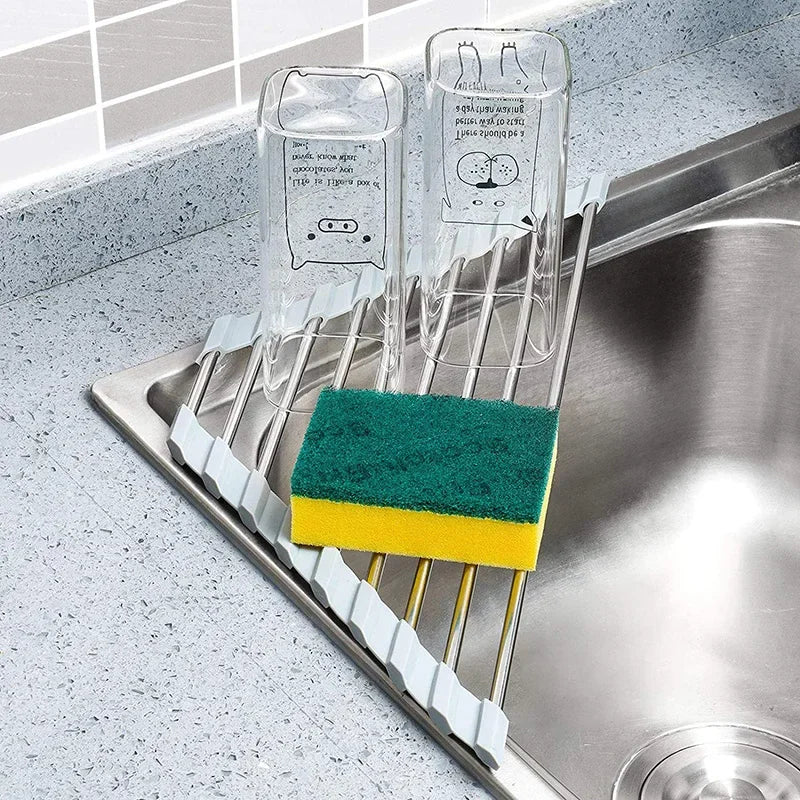 Adjustable Kitchen Retractable Drainer Rack For Sink Dish Drying Storage 6851373465700-1