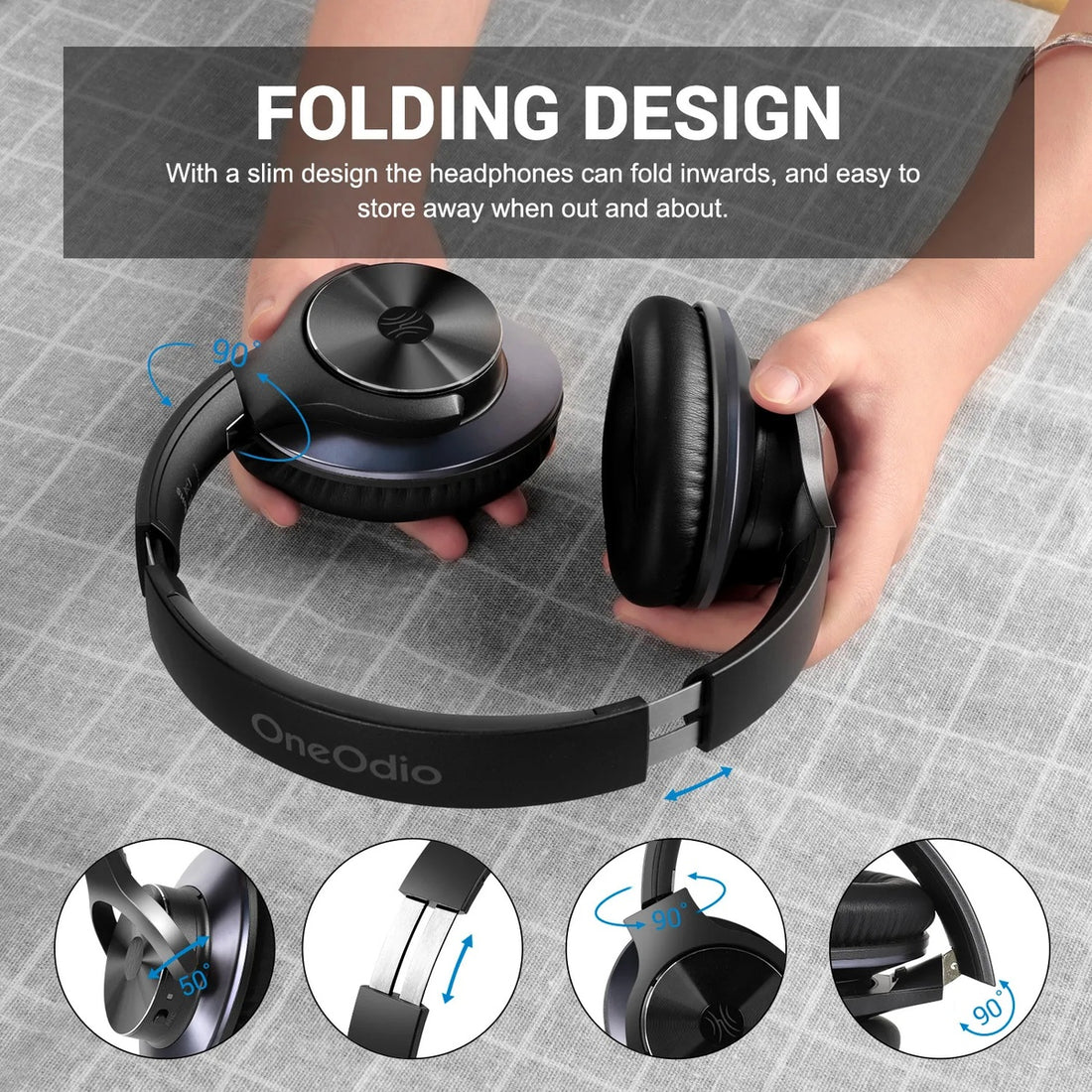 Oneodio A10 Series Wireless Headphones – Active Noise Cancelling, USB-C Charging & Mic 9749335834945-1
