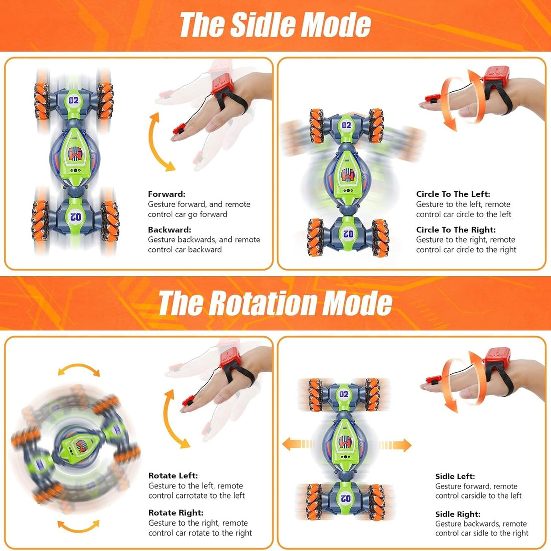 Gesture Control Stunt Car Toy for Tricks and Fun 8450985230549-1
