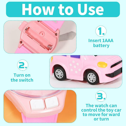 Interactive Wrist Racing Watch With Mini Remote Control Car 9907945439578-1