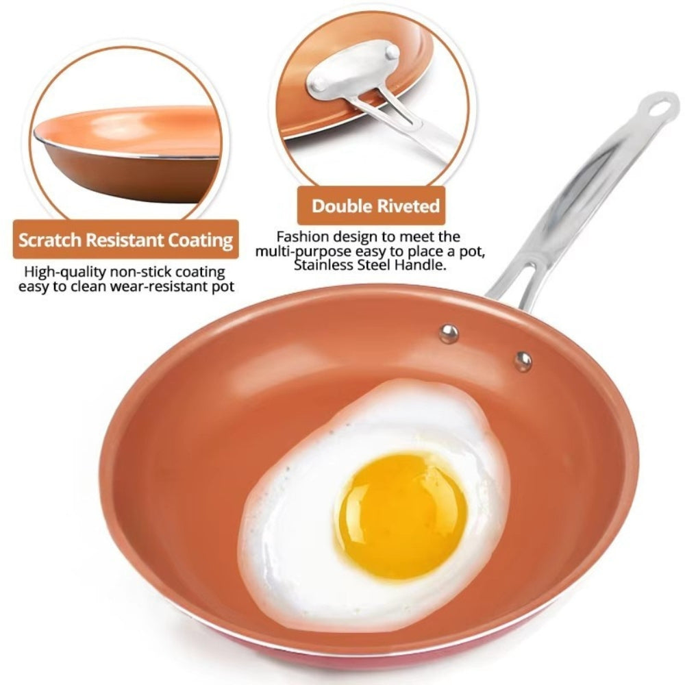 Professional Copper Pan With Non-Stick Coating & Perfect Heat Distribution 10373625774344-1