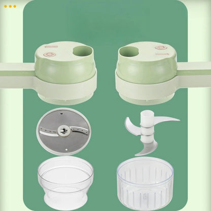 Electric Vegetable Cutter Set - Multifunctional Food Processor Hand-Held Mini Fruit Meat Grinder 15071155618179-1