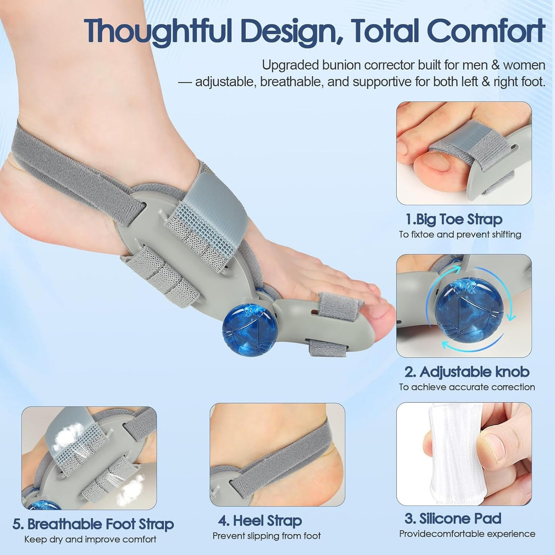 Orthopedic Toe Alignment Support Corrector Foot Pain Adjustment Brace 11588970905868-1