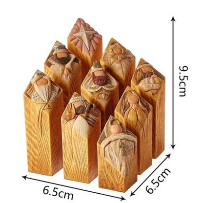 Heaven Pillarstatues 9Pcs Heaven Nativity Tree Pillar Statues 9555455082798-1