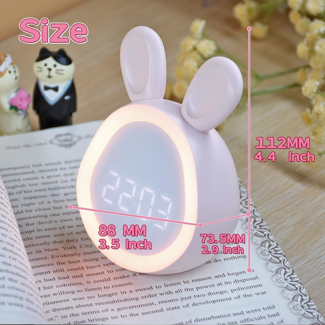 LED Cartoon Alarm Clock – Digital Display with Voice Control & Rechargeable Batter 9686234267990-1