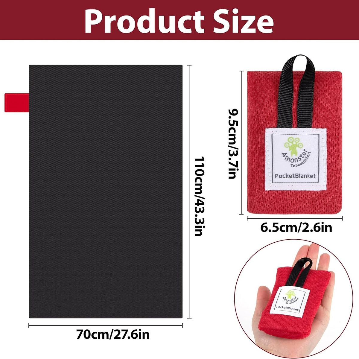 Ultra Thin Waterproof Foldable Picnic Mat 96219109-black