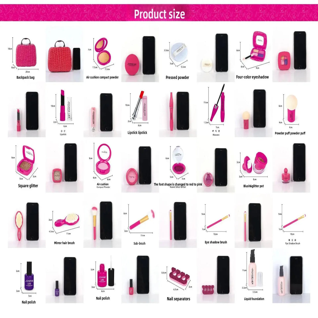 Kid’s Premium Makeup Kit – 22-Piece Set with Stylish Makeup Bag 9657413337411-1