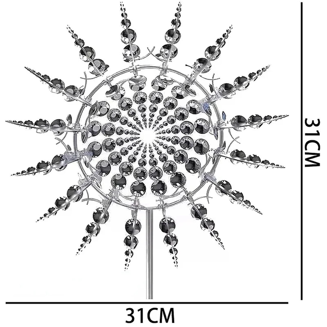 Anti-Rust Kinetic Metal Wind Spinner Windmill for Outdoor Garden Decor & Landscaping 9908747239745-1