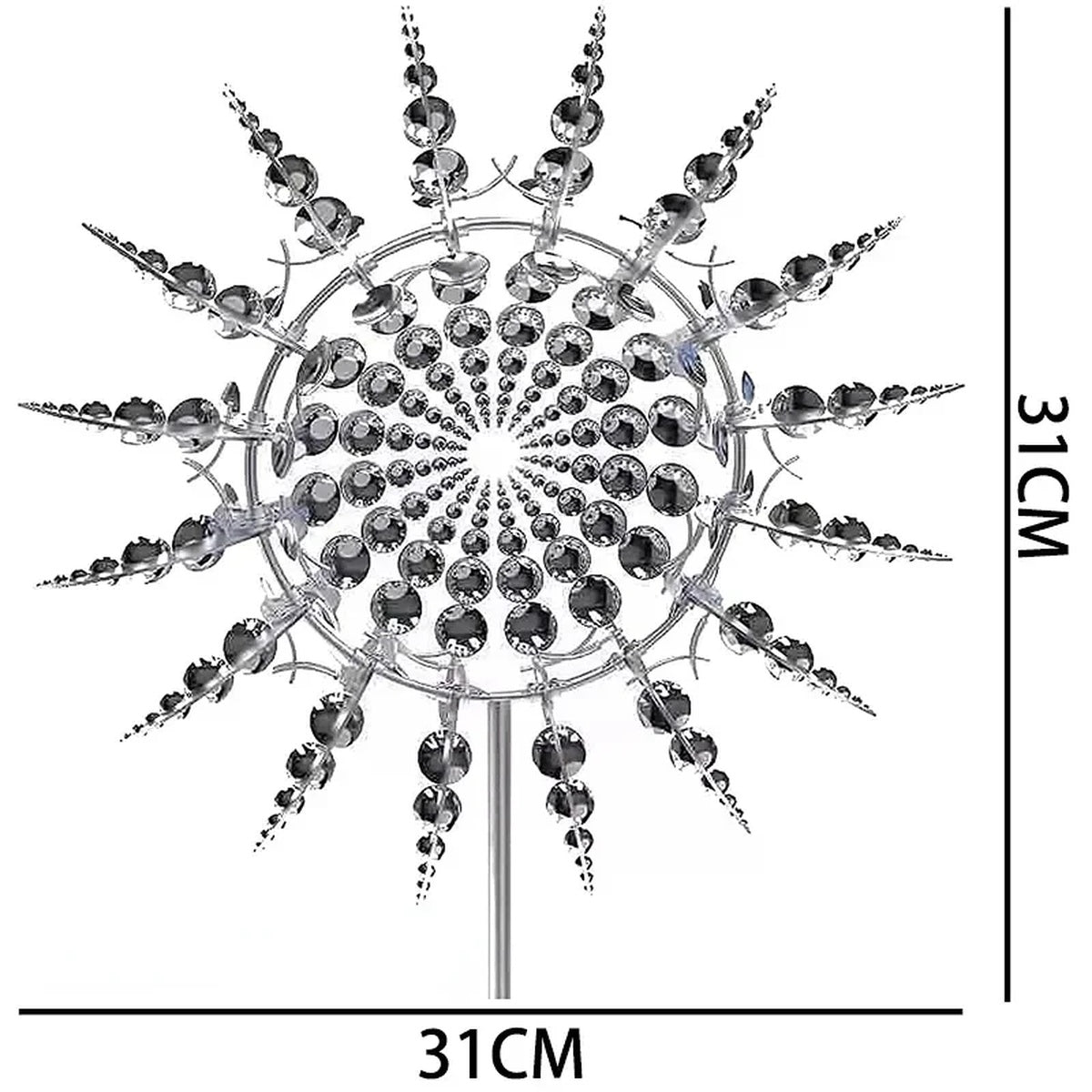 Anti-Rust Kinetic Metal Wind Spinner Windmill for Outdoor Garden Decor & Landscaping 9908747239745-1