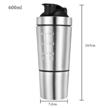 Stainless Steel Protein Shaker Bottle for Mixing Smooth Healthy Drinks 8830069768405-1