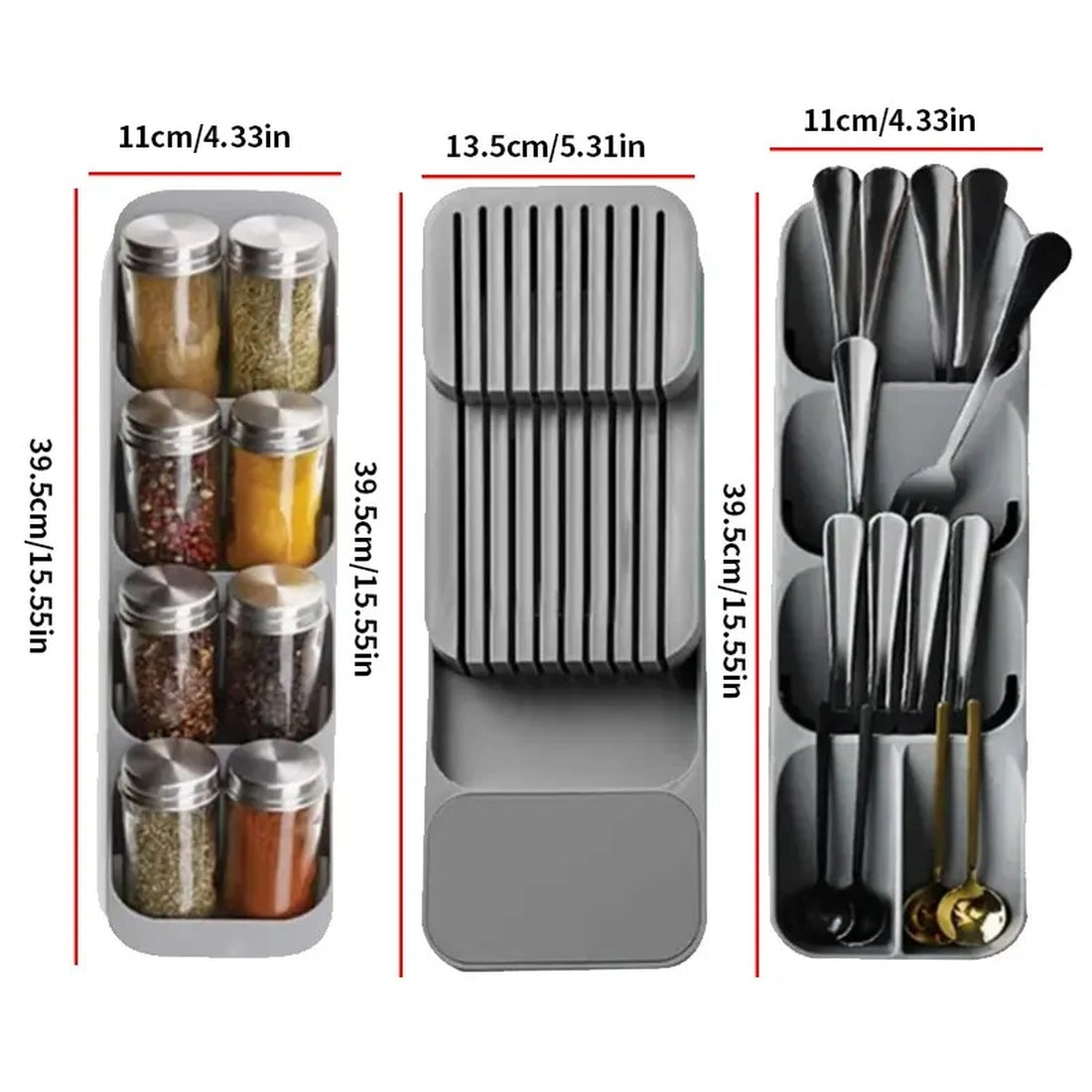 Space Saving Kitchen Drawer Cutlery Storage Tray 6852109467748-1