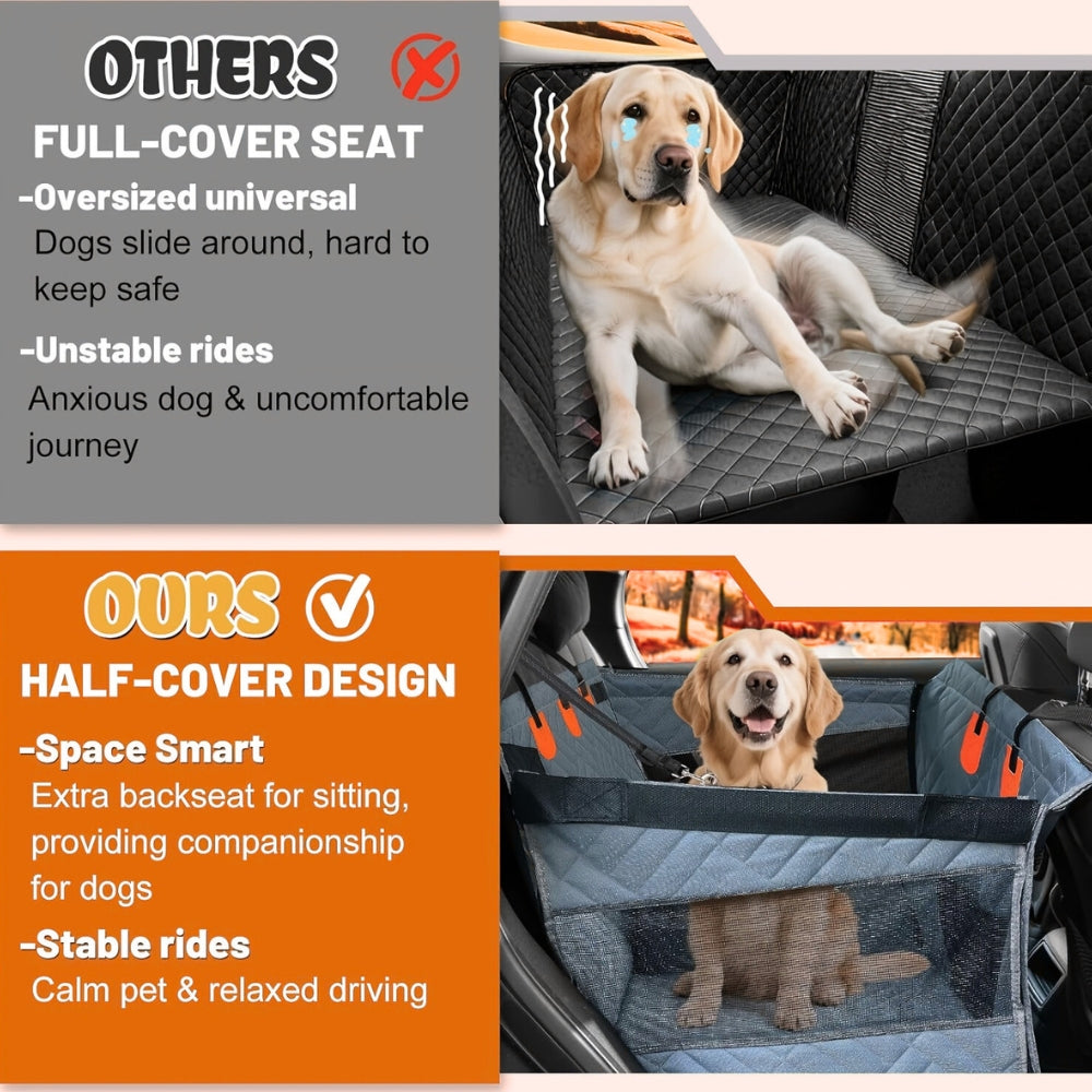 Portable Cats & Dog Seat for Car - Waterproof, Spacious & Secure for Stress-Free Car Rides 9957152555329-1