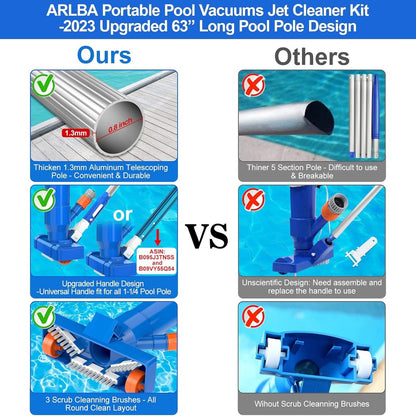 Aquavac – Chemical-Free Pool Vacuum Cleaner With Powerful Hose Suction For Leaves, Dirt & Debris 10128619110678-1
