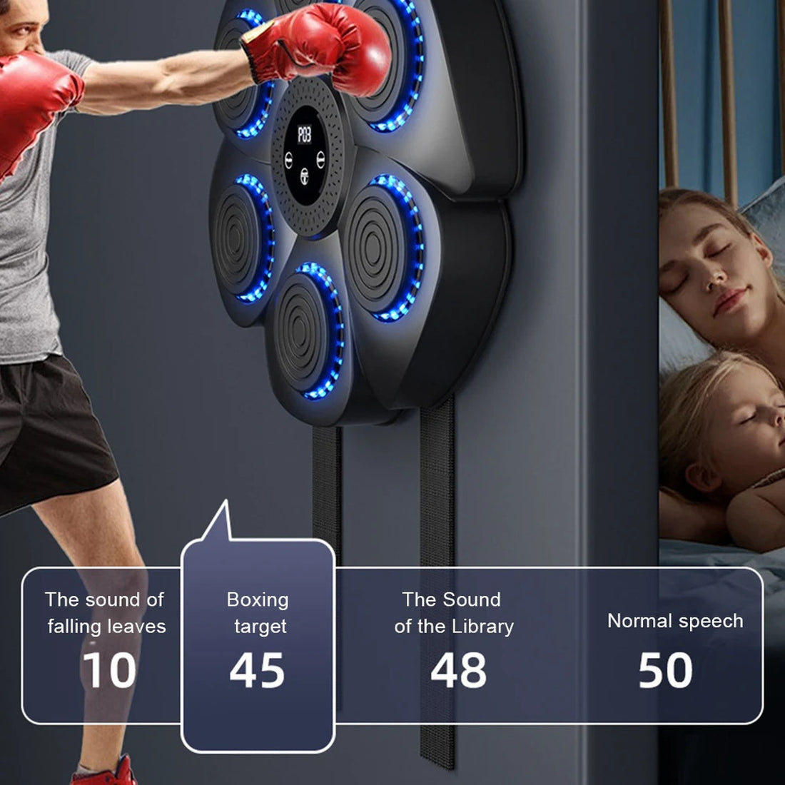 Music Boxing Pad with Targeting Features – Ultimate Punch Machine for Boxing Fitness 9840490152257-1