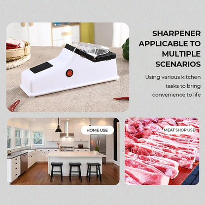 Electric Knife Sharpener - Double-Sided - 5-Second USB Rechargeable Blade Restorer 15146752901446-1