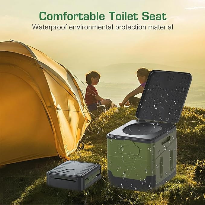 Portable Folding Toilet - Lightweight Outdoor Potty Multifunctional Mobile Toilet for Adults 8027307049158-1
