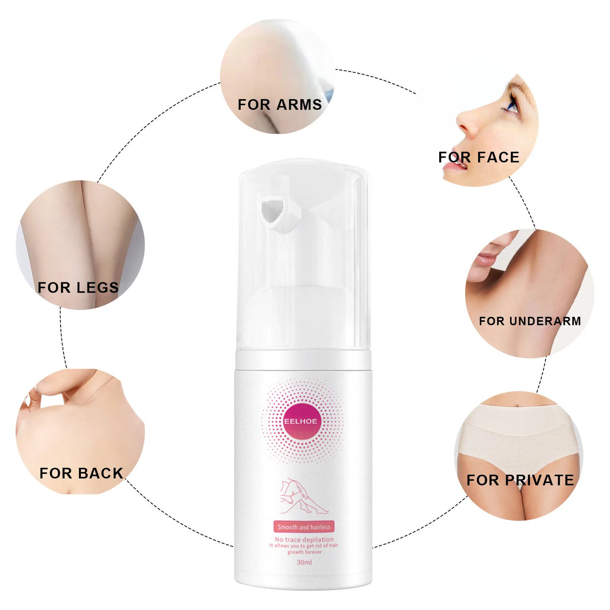 Natural Permanent Hair Removal Spray Gentle Smooth Skin Formula (100ml) 7580712861939-1