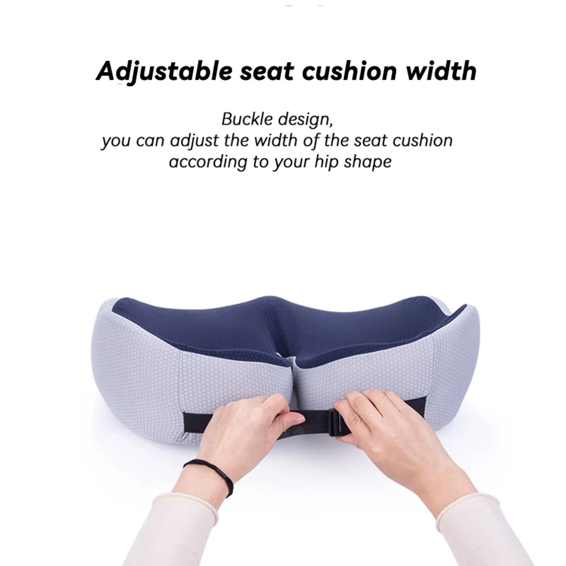 SitSmart Adjustable Memory Foam Seat Cushion - Tailbone Relief & Posture Support for Office, Car, and Dining Chairs 9919564972353-1