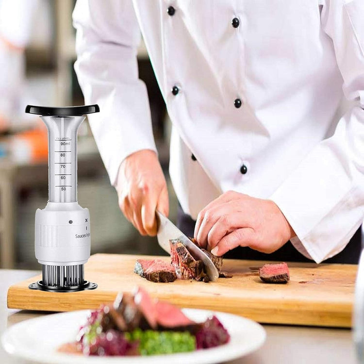 <h2>Tenderize Tough Meat Quickly With Stainless Steel Blades</h2>