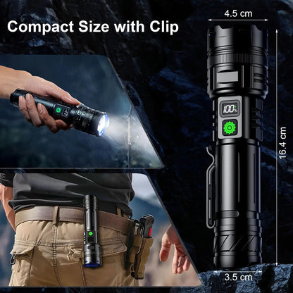 5000 Lumen Tactical Flashlight - World's Brightest High-Powered Torch 9811975700801-1