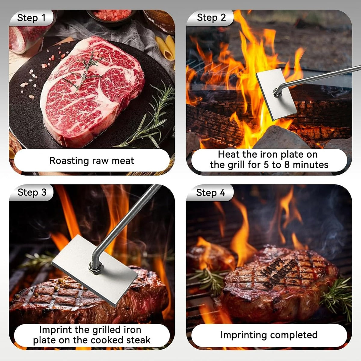 Custom BBQ Branding Iron – Personalized Grill Master Tool 7580705325299-1