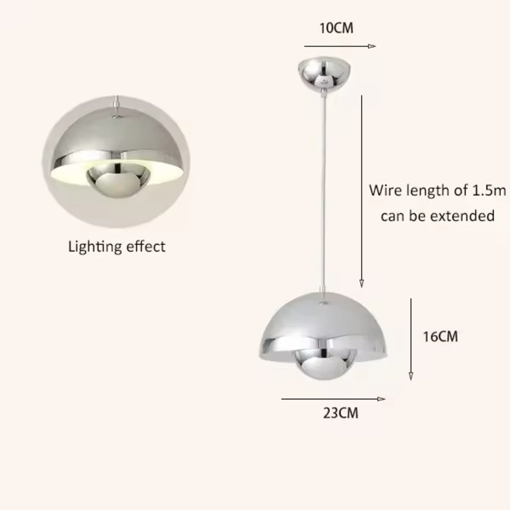 Scandinavian Style Half-Circle Chandelier – Multi-Colour LED Pendant Lighting Fixture 16cm 10215675724115-1
