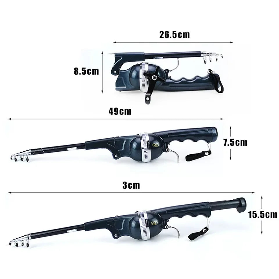 All-In-One Portable Folding Telescopic Fishing Rod Reel Combo 134cm 7982385070127-1
