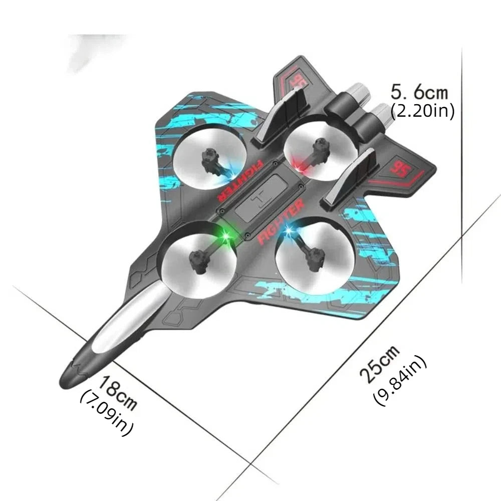 Aeroflux Rc Jet Plane Glider – .4G Remote Control Stunt Aircraft With Led 15616276332924-1