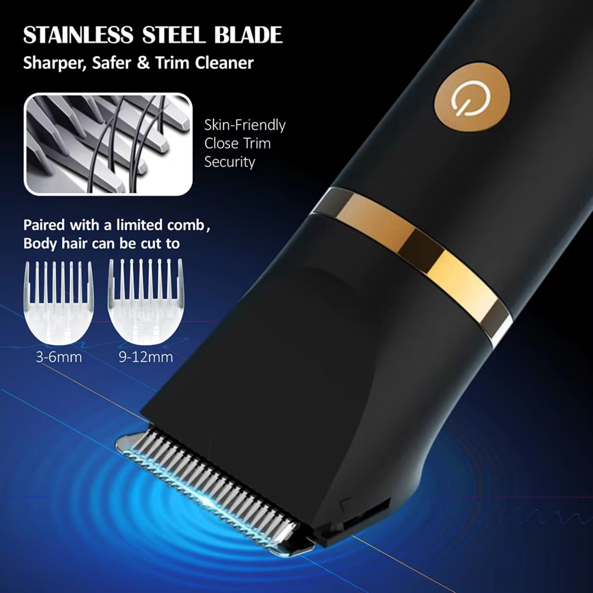3 in 1 Waterproof Body Groin Trimmer for Men 10667563811150-1