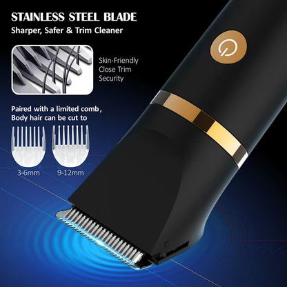 3 in 1 Waterproof Body Groin Trimmer for Men 10667563811150-1