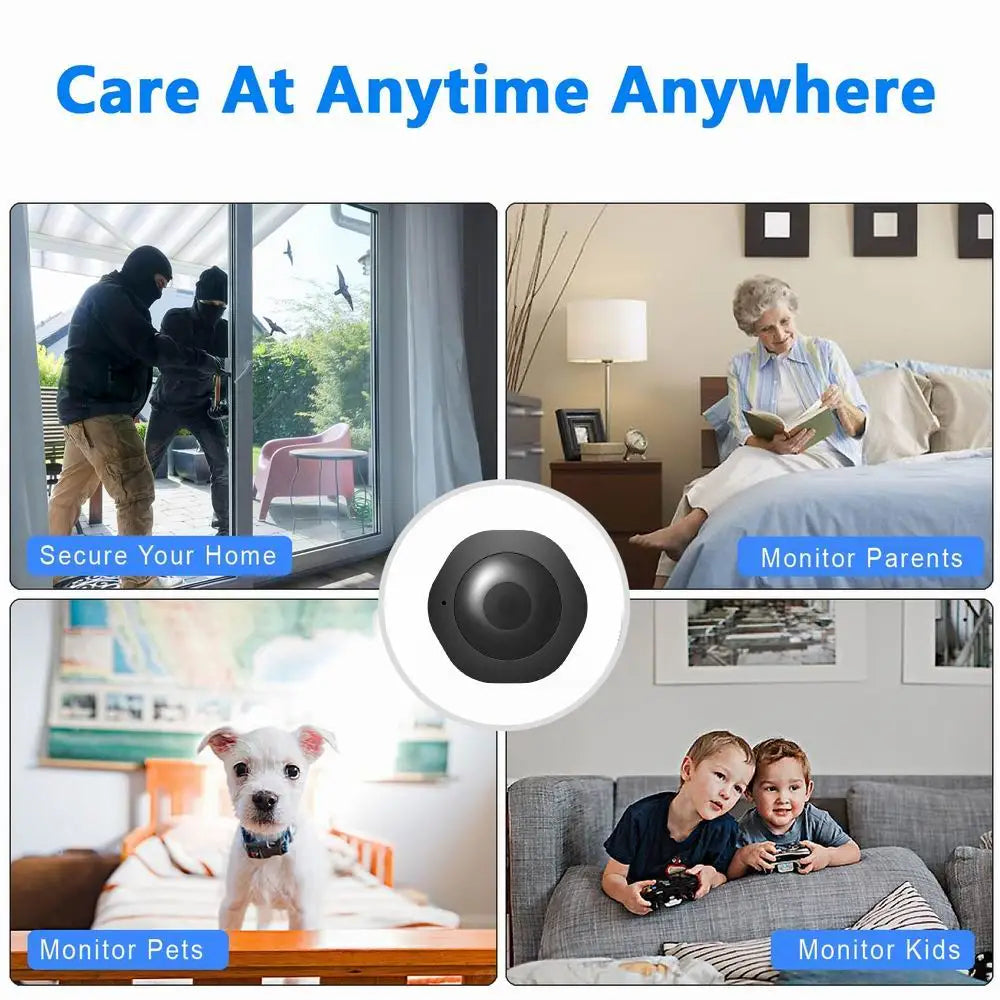 4K Wifi Mini Camera -  Night Vision, Voice & Video Recording for Home Security 9936887021889-1