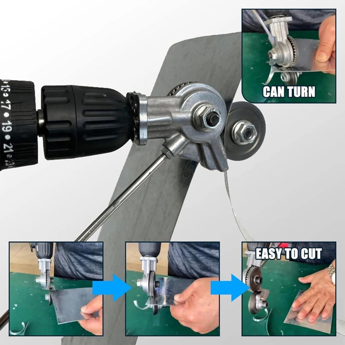 Metal Nibbler Drill Attachment Cutter Tool For Sheet Metal Cutting 8545290584366-1