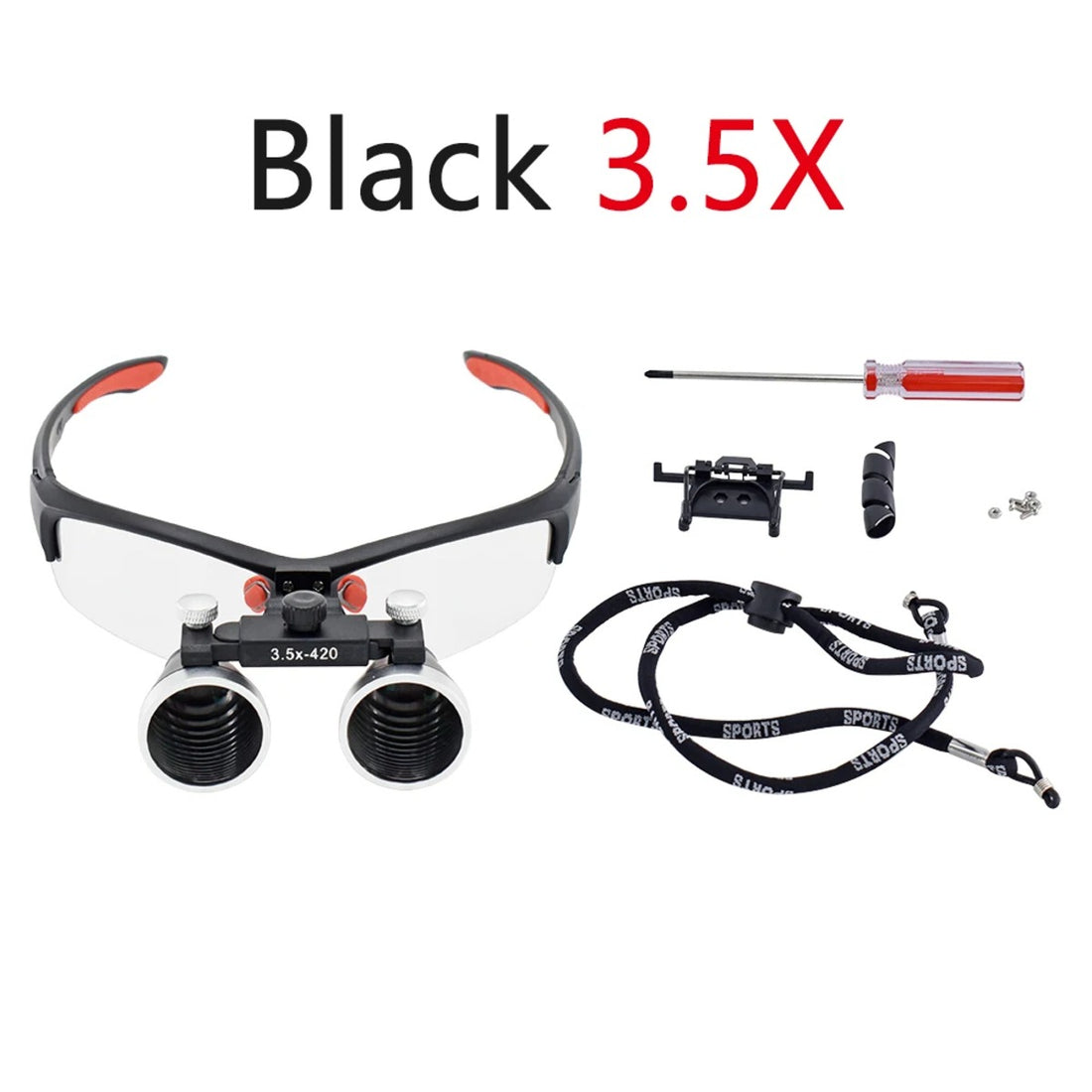 Dental Loupes Magnifier with & LED Headlight for Precision Work 9840492413249-1