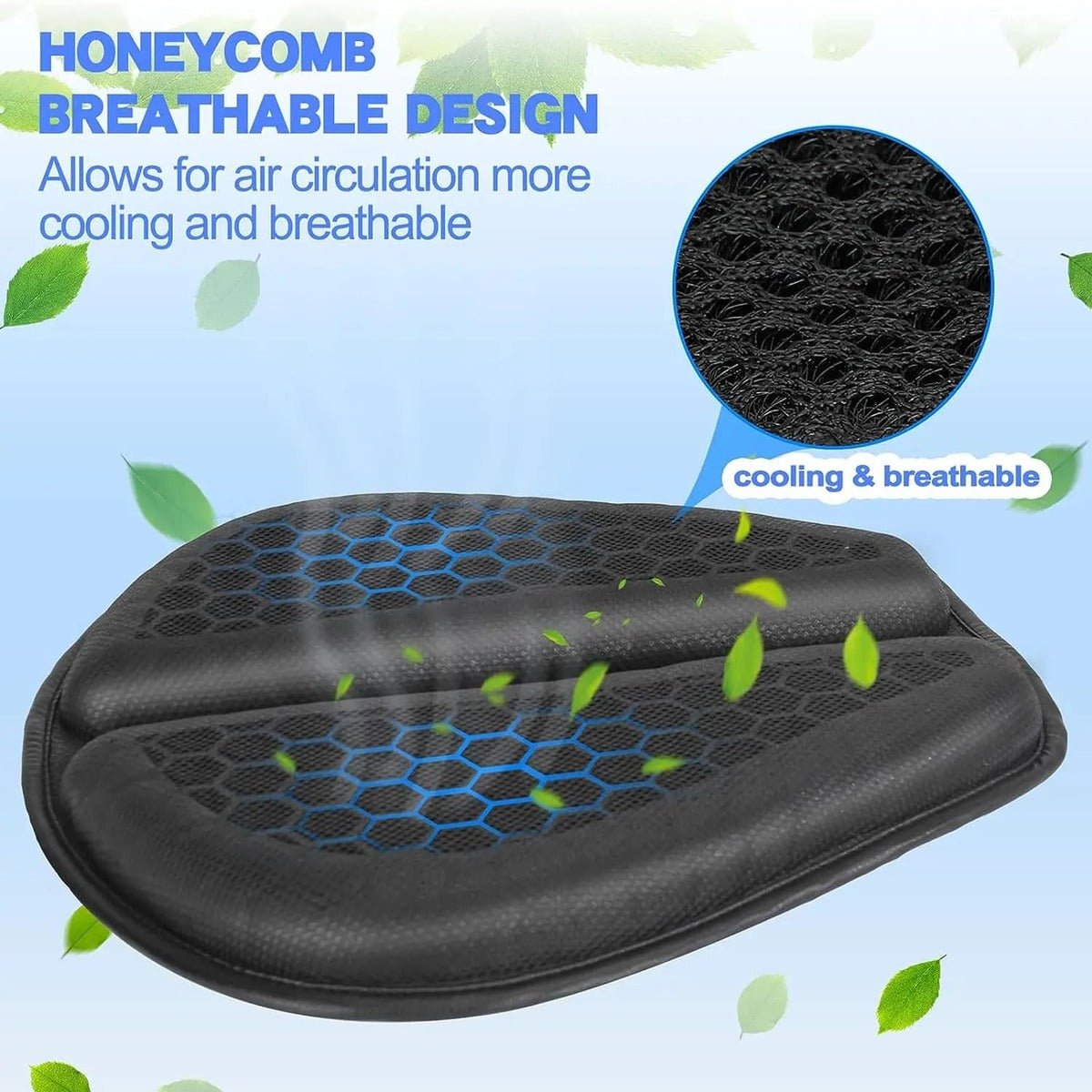 Moto 3D Honeycomb Shock Cushion - Advanced Shock Relief Seat Cushion 8144628580550-1