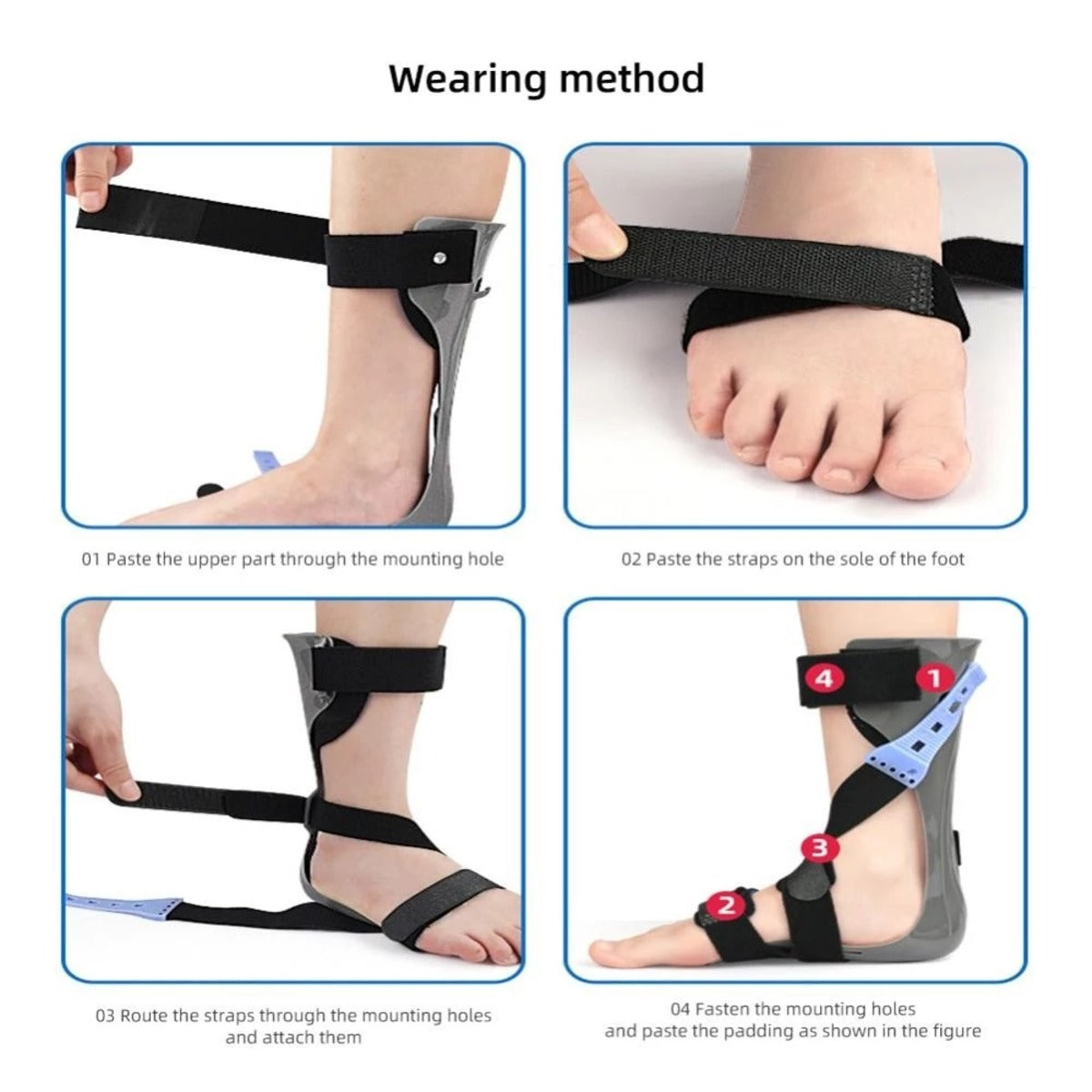Adjustable AFO Foot Drop Brace – Ankle Orthosis Splint for Walking, Stroke Recovery & Sleeping Foot Support with Shoes