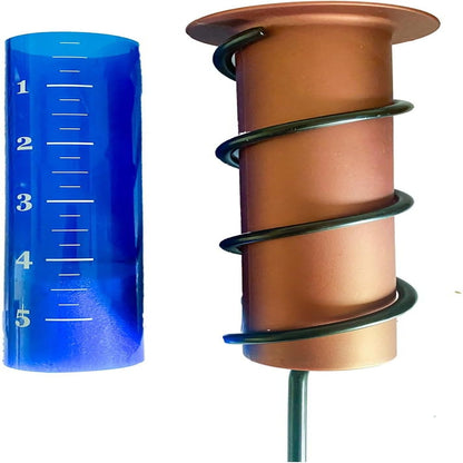 Copper Rain Gauge - Durable, Floating Design for Home Garden & Lawn Water Measurement 9957152260417-1