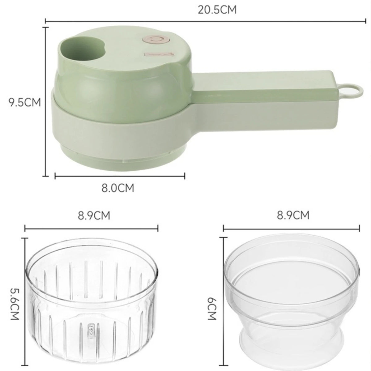 Electric Vegetable Cutter Set - Multifunctional Food Processor Hand-Held Mini Fruit Meat Grinder 15071155618179-1