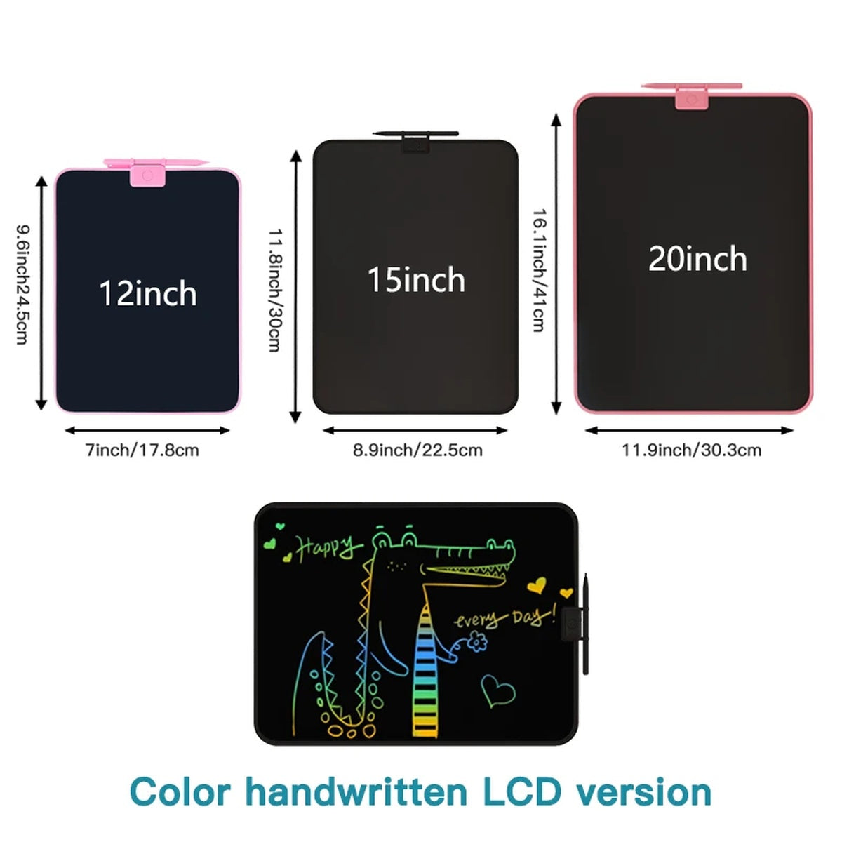 LCD Writing Tablet – Colorful Screen with One-Tap Erase & Pressure-Sensitive Drawing