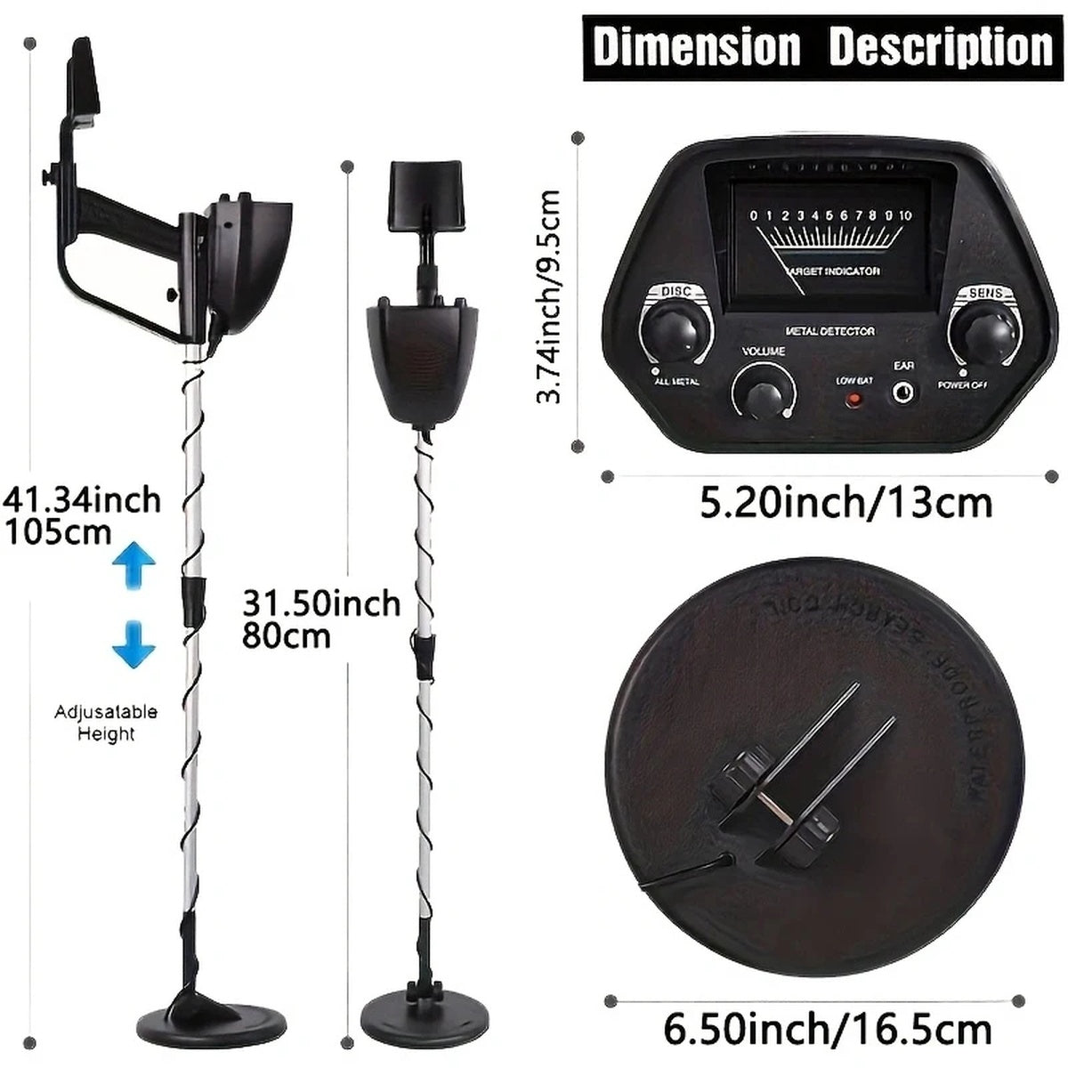 Professional Underground Metal Detector - Accuracy for Gold Detecting & Treasure Hunting 9749348417857-1