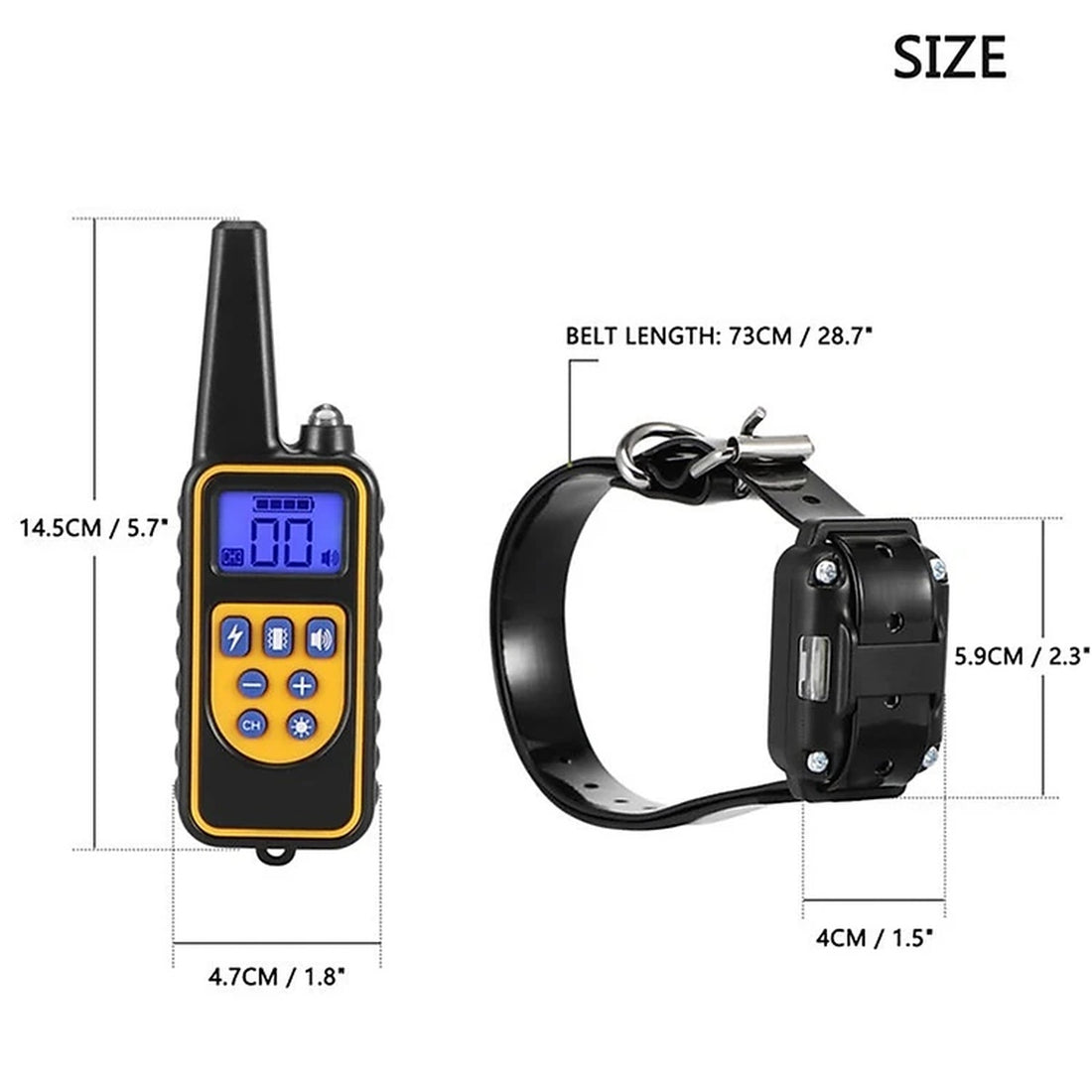 800M Rechargeable Electric Dog Training Collar - Waterproof, Remote Control & Ideal for Effective Dog Training 9975745872193-1