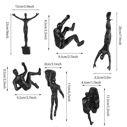 Wall Climbing Resin Sculpture Decorative Figure Home Hanging Decor 8496298688814-1