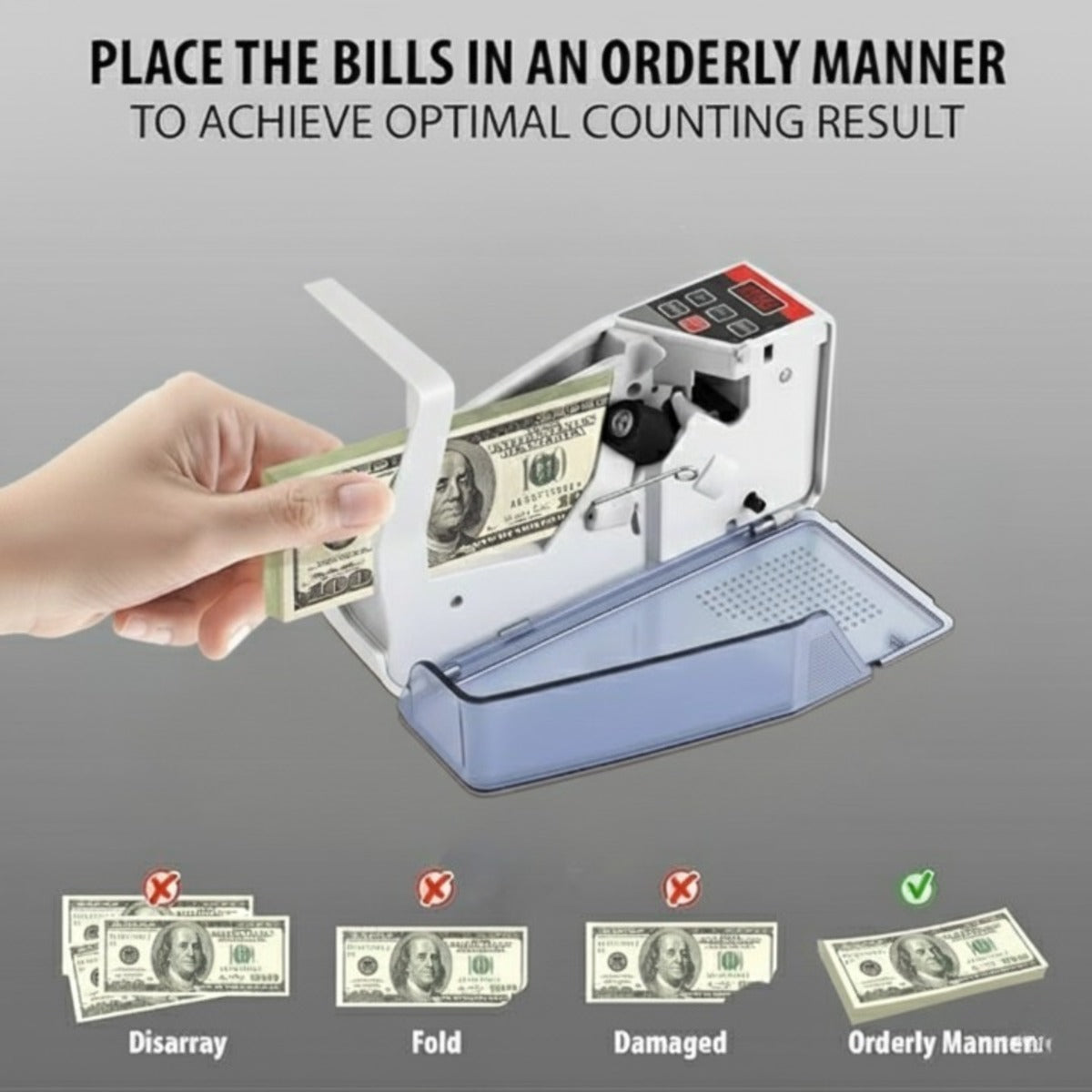 Portable Money Counter Machine Accurate Bill Cash Counting Device 7730401673373-1