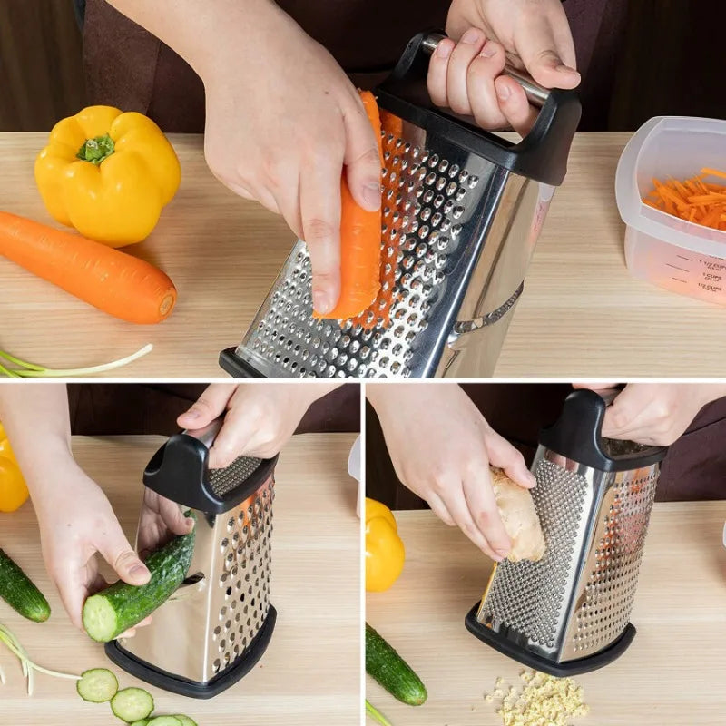 Professional Stainless Steel Box Grater For Cheese Vegetables And Fruits 6851422290020-1
