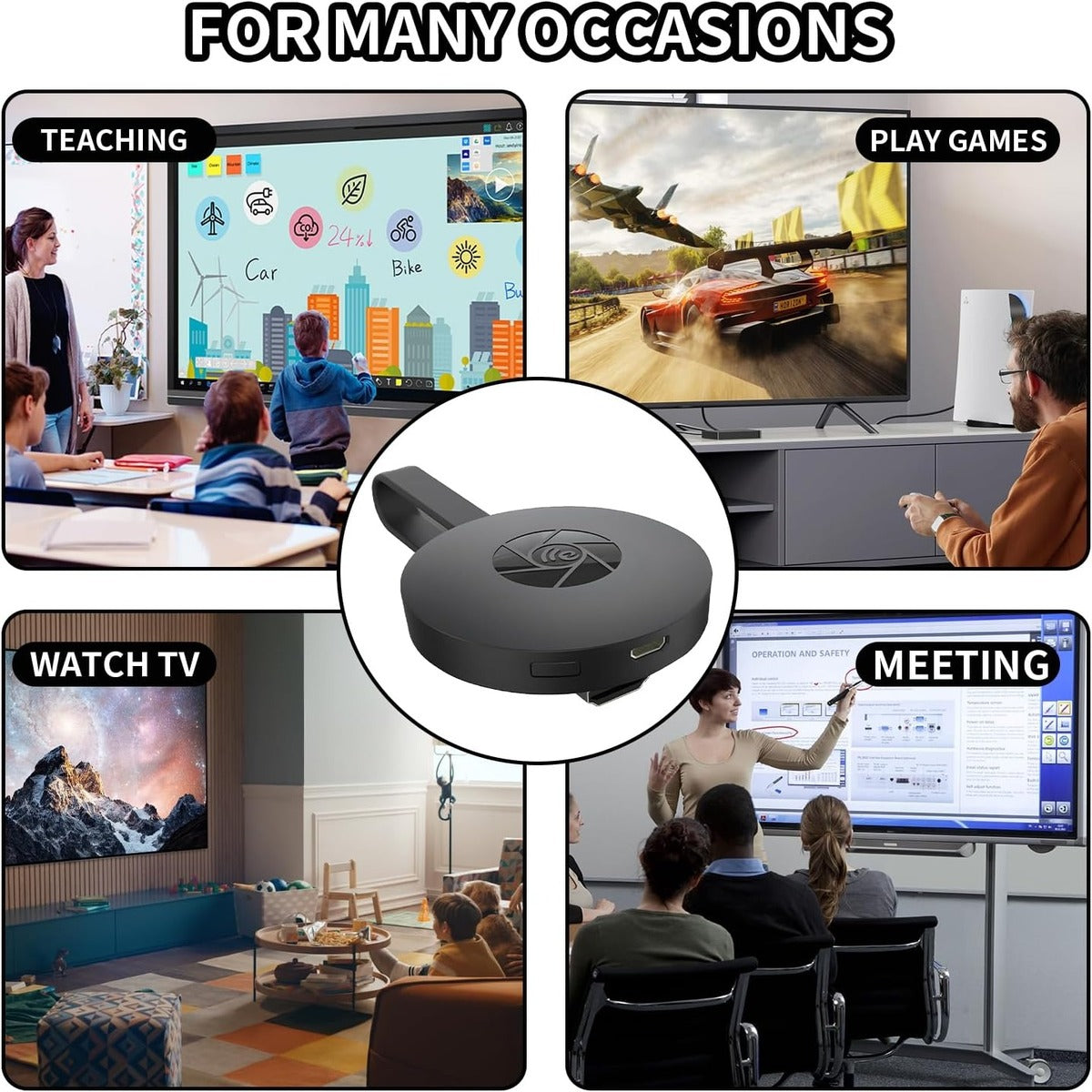 Wireless HDMI Display Adapter - 1080P WiFi Screen Mirroring for Android, iOS, Windows & Mac 15152383820102-1