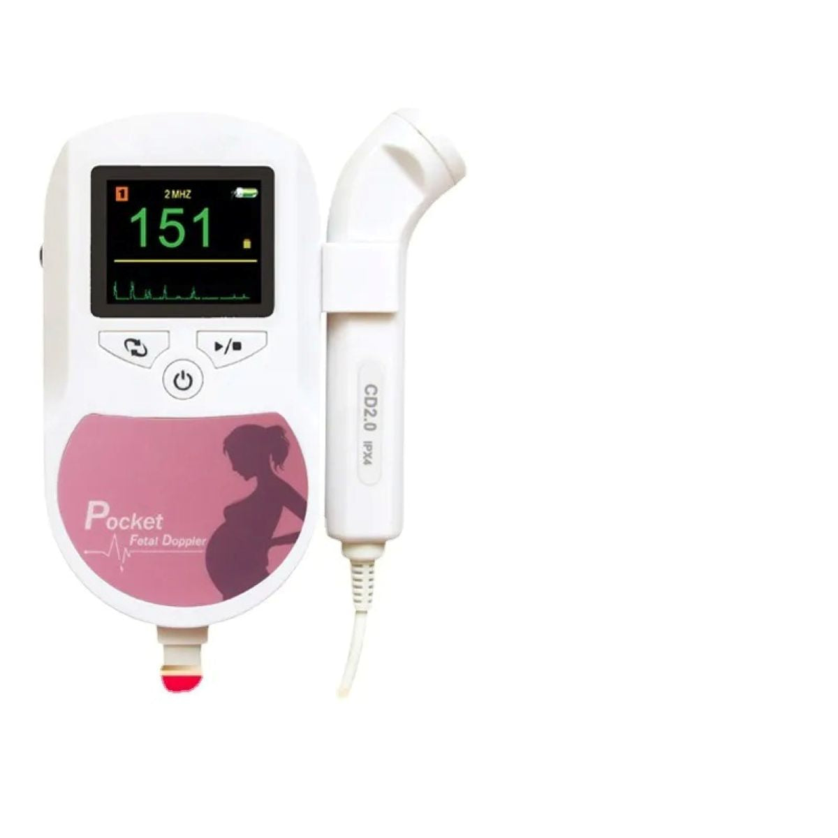 Fetal Heartbeat Doppler - Heart Beat Monitor Backlight LCD 7771327037638-1
