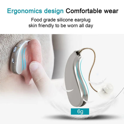 Rechargeable Digital Hearing Aid for Clear Sound Amplification & Daily Comfort - Ideal for Adults & Seniors 9878962504001-1