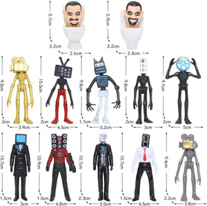 12 Pack Skibidi Toilet Action Figures, Skibidi Toilet Toys Set