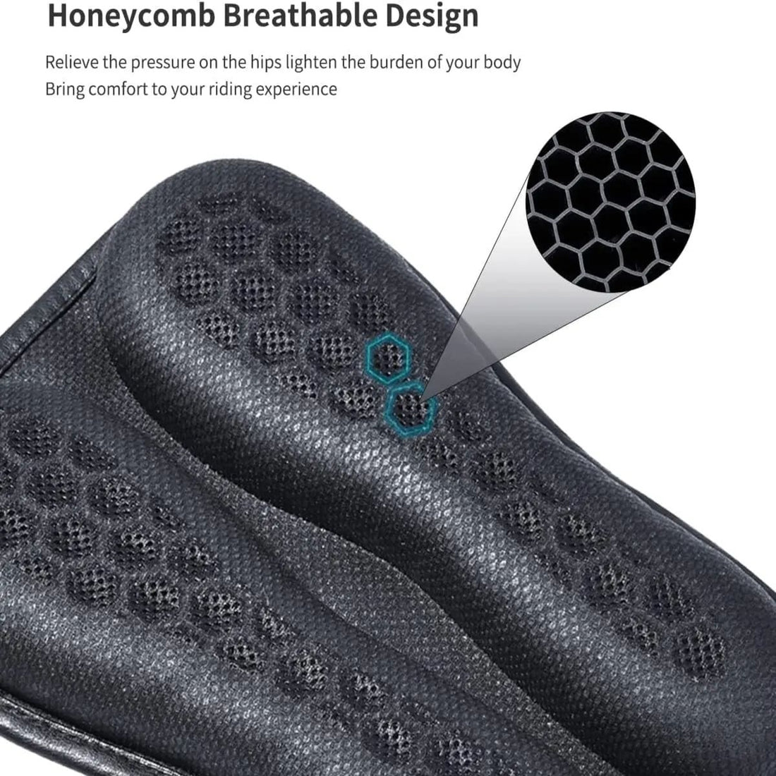 Moto 3D Honeycomb Shock Cushion - Advanced Shock Relief Seat Cushion 8144628580550-1