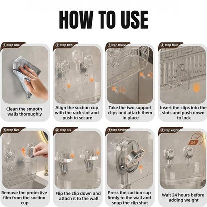 No-Drill Bathroom Suction Storage Box – Large Capacity & Strong Load-Bearing 9684751319342-1